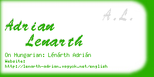 adrian lenarth business card