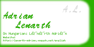 adrian lenarth business card